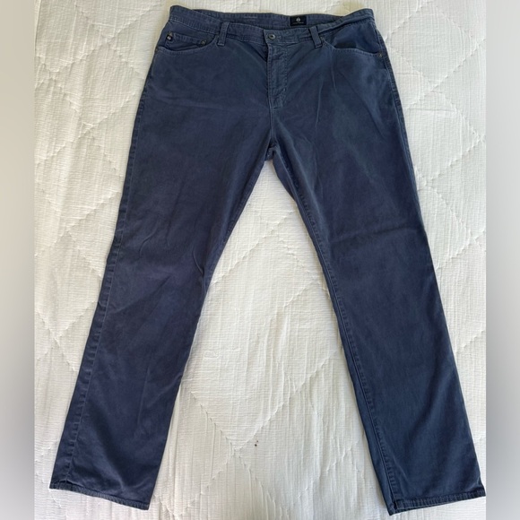 AG Adriano Goldschmied Everett Slim Straight Jeans 38x32 Navy Blue — Made in US - Picture 4 of 12